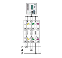 Borne interruptor para circuito de medida UTME 6 – 6 mm², 500 V, 30 A, conexión por tornillo, color gris