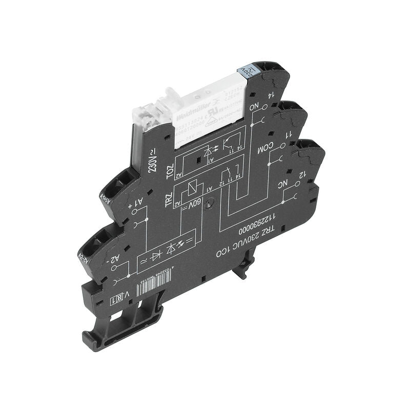 RELE CON BASE TRZ 230VUC 1CO 6A PULSADOR NO  - 1122930000