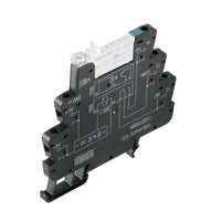 RELÉ CON BASE TRS 24VDC 1CO AU PULSADOR NO - 1123000000