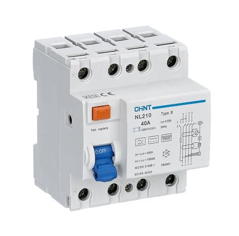 Interruptor Diferencial CHINT NL210 2P 40A 30mA Tipo B – Código 0702240030CH