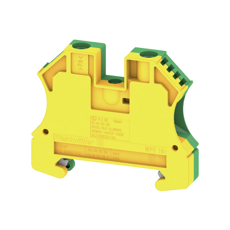BORNE CONEXION POR TORNILLO WPE 10MM VERDE/AMAR - 1010300000