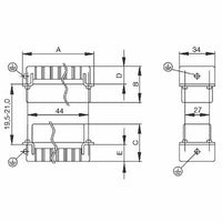 CONECTOR HDC HE 6 FS 6 POLOS HEMBRA 24A TIPO TORNILLO - 1200200000