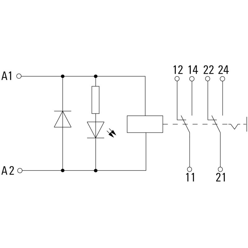 RELE CON BASE RCIKIT 24VDC 2CO LD/PB PULSADOR SI - 8881610000