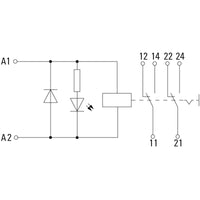 RELE CON BASE RCIKIT 24VDC 2CO LD/PB PULSADOR SI - 8881610000