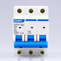 Interruptor Automático CHINT NXB-63 3P 63A 6kA Curva C – Código 070103063CH
