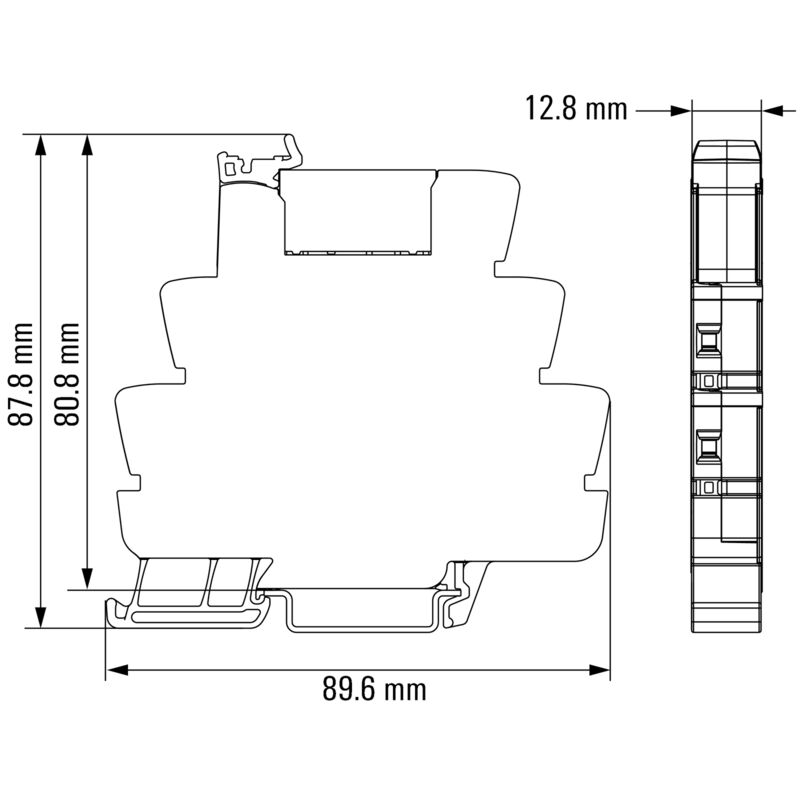 RELE CON BASE TRS 24VDC 2CO 8A PULSADOR NO - 1123490000