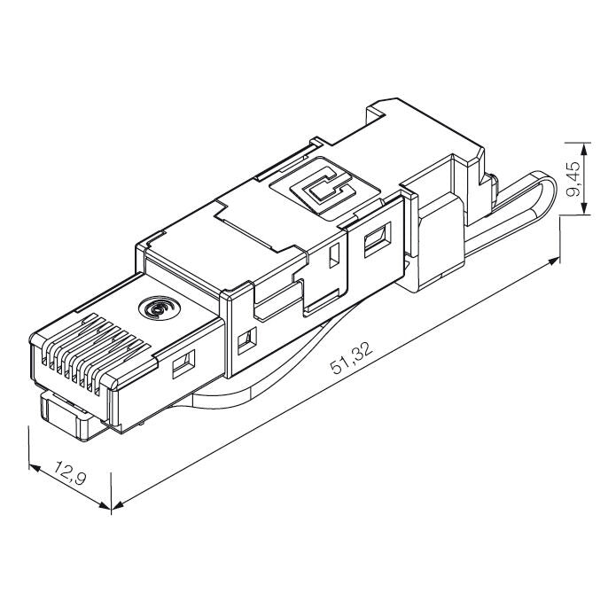 CONECTOR MACHO IDC RJ45, CAT.6A, 8 NUCLEOS, 4 NUCLEOS - 1963600000