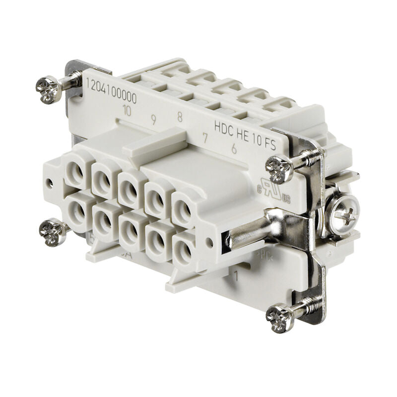 CONECTOR HDC HE 10 FS 10 POLOS HEMBRA 16A TIPO TORNILLO  - 1204100000