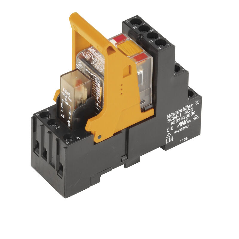 RELE CON BASE RCMKIT-I 230VAC 2CO LD 12A PULSADOR SI - 8920970000