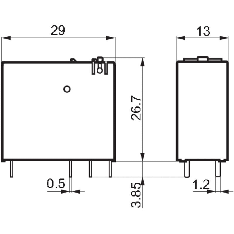 RELE RCI374AC4 1 CONTACTOS 24V DC 16A PULSADOR SI - 8870250000