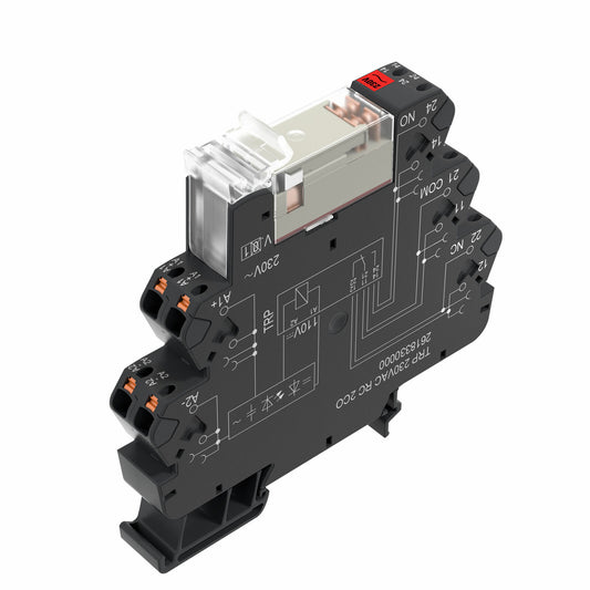 RELE CON BASE TRP 120VAC RC 2CO 8A PULSADOR NO - 2618470000