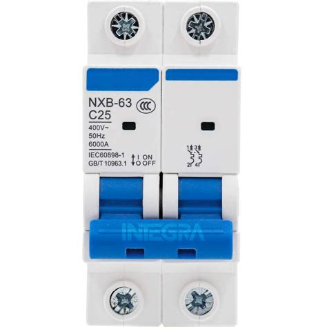Interruptor Automático CHINT NXB-63 2P 25A 6kA Curva C – Código 070102025CH