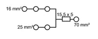 DISTRIBUIDOR WPD 106 1X70/2X25+3X16 GY GRIS CLARO - 1562210000