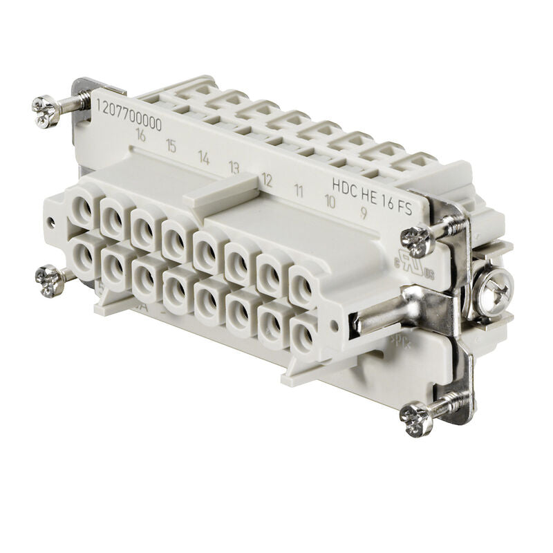 CONECTOR HDC HE 16 FS 16 POLOS HEMBRA 16A TIPO TORNILLO - 1207700000