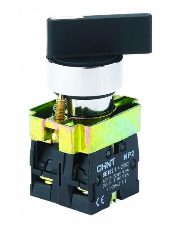 Selector Manilla Larga Metálico CHINT NP2‑BJ21 2 Posiciones (0‑1) 1 NA – Código 2508101CH