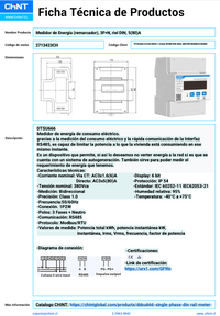 Medidor de Energía Trifásico CHINT DTSU666‑CT 1.5(6) A 4 Hilos RS‑485 Modbus – Código 2713423CH