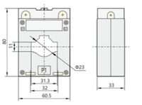 Transformador de Corriente CHINT BH‑0.66 30I 50/5 A Clase 0.5 – Código 2901005CH