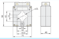 Transformador de Corriente CHINT BH‑0.66 40I 400/5 A Clase 0.5 – Código 2901040CH