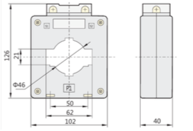 Transformador de Corriente CHINT BH‑0.66 60I 500/5 A Clase 0.5 – Código 2901050CH
