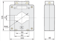 Transformador de Corriente CHINT BH‑0.66 60I 500/5 A Clase 0.5 – Código 2901050CH