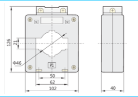 Transformador de Corriente CHINT BH‑0.66 60I 600/5 A Clase 0.5S – Código 2901060CH