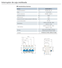 Interruptor Termomagnético (MCCB) CHINT DZ158‑125 4P 100 A Curva C 10 kA – Código 070114100CH