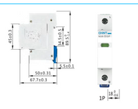 Supresor de Transiente CHINT NU6‑ⅡG 1P 385 VAC Imax 40 kA Clase II – Código 6105002CH
