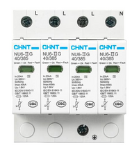 Supresor de Transiente CHINT NU6‑ⅡG 3P+N 385 VAC Imax 40 kA Indicador – Código 61050440CH