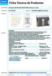 Interruptor en Caja Abierta CHINT NA1-2000X-2000M/4P 800–2000 A Electrónico Motorizado AC 220/230 V – Código 071171051CH