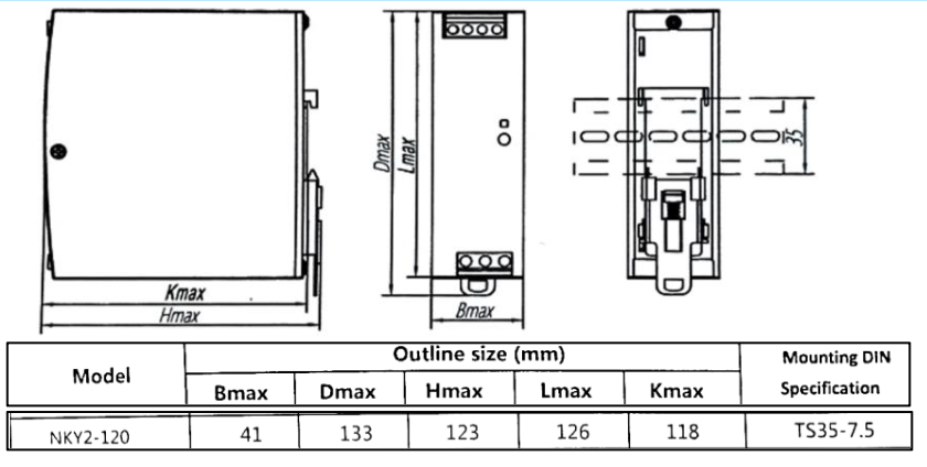 Fuente de Poder CHINT NKY2-240-24 24 V DC 10 A 240 W Entrada 90–264 V AC Montaje en Riel DIN – Código 610924100CH