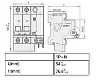 Interruptor RCBO CHINT NXBLE-63 1P+N 16A Curva C 6kA con Diferencial 30mA – Código 07024101603CH