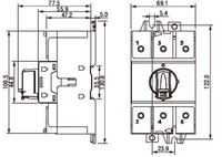 Seccionador a Riel DIN CHINT NF2-125/3DIR 125A 3 Polos Manilla Gris AC-23A 415V – Código 170830125CH