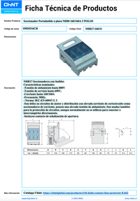 Seccionador Portafusible CHINT NHR17-160/31 NH00 160A 3 Polos – Código 19020316CH