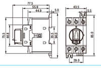 Seccionador a Riel DIN CHINT NF2 3P 80A AC-23A 415V Manilla Gris – Código 170830080CH