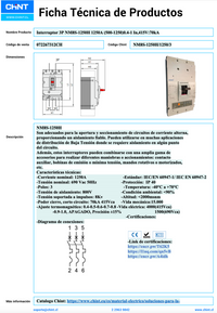 Interruptor de Caja Moldeada CHINT NM8S-1250H 3P 1250A 70kA 415V – Código 072267312CH