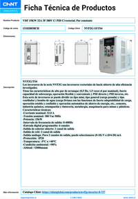 Variador de Frecuencia CHINT NVF2G-15/TS4 3F 15 kW 32 A 380 V PID Vectorial Par Constante – Código 131020038CH