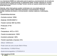 Interruptor Automático CHINT NM8N-1600S 3P 875–1250 A 415 V 50 kA TM – Código 070230201250CH