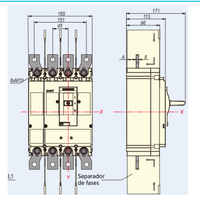 Interruptor Termomagnético CHINT NM8N-400S 4P 315A 415V 50kA 0.7–1In – Código 07024040315CH