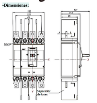 Interruptor Termomagnético CHINT NM8N-400S 4P 315A 415V 50kA 0.7–1In – Código 07024040315CH
