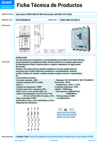 Interruptor Termomagnético CHINT NM8N-400S 4P 400A 415V 50kA 0.7–1In – Código 07024040400CH