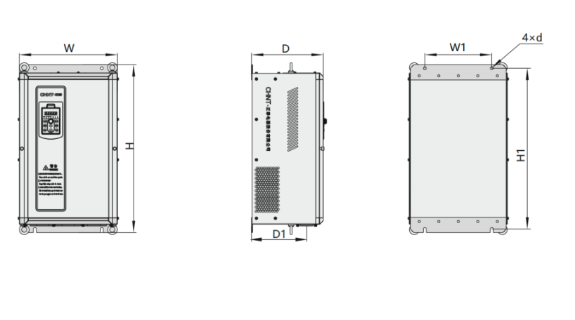 Variador de Frecuencia CHINT NVF2G-7,5/TS4 7,5 kW 17 A 3F 380 V con PID y Control Vectorial – Código 131010038CH