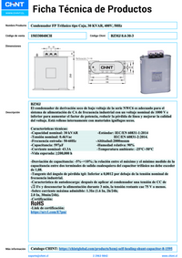 Condensador Trifásico CHINT BZMJ 0.4-30-3 30 kVAR 400 V 50 Hz – Código 150330040CH