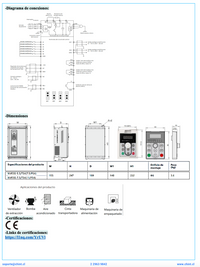 Variador de Frecuencia CHINT NVF2G-2.2/PS4 2,2 kW 5 A 3F 380 V con PID – Código 13083038CH