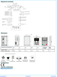 Variador de Frecuencia CHINT NVF2G-1.5/PS4 1,5 kW 3,7 A 3F 380 V con PID – Código 13082038CH