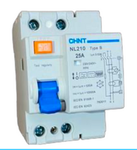 Interruptor Diferencial CHINT NL210 2P 25 A 30 mA Tipo B 10 kA – Código 0702225030CH
