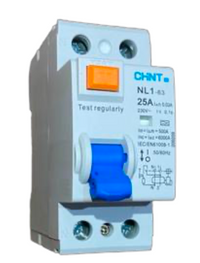 Interruptor Diferencial CHINT NL1 2P 25A 30mA Tipo A (Inmunizado) – Código 070222504CH