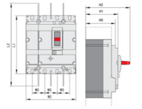 Interruptor Termomagnético MCCB NM8-400H 4P 315 A 100 kA – Código 072244231CH