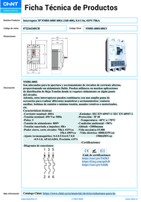 Interruptor Termomagnético MCCB NM8S-400S 3P 400 A 70 kA – Código 072264240CH