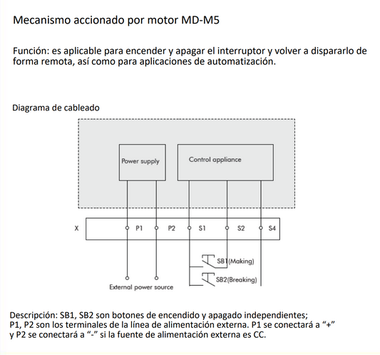 Mecanismo Motorizado NXM-800 DC220V/AC230V MD-M5 D3/A1 – Código 072120754CH