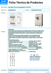 Interruptor Termomagnético CHINT NM8N-400S 3P 315A 415V 0.7-1In – Código 07023020315CH